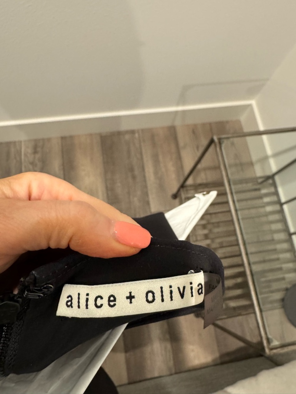 Alice + Olivia Black Dress with Yellow Sunflower & Blue Swirl - Picture 7 of 8